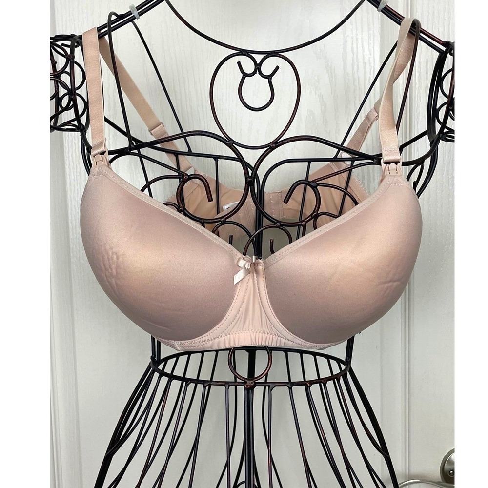 NEW w/ Tag Seraphine Annie Nude T-Shirt Nursing Bra 36D Maternity Padded W140099